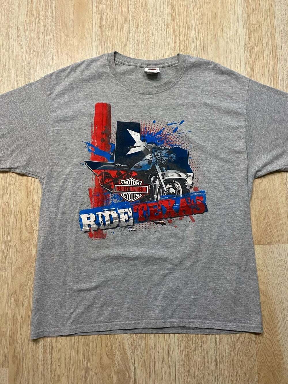 Harley-Davidson Horny Toad Temple Texas Ride Texas Graphic T-Shirt Gray XL